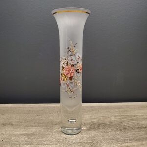 Vintage Viking frosted bud vase